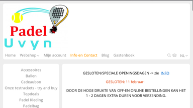 Padel Uvyn - Uw padel webshop